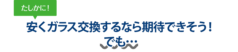 たしかに！ 安くガラス交換するならリズテックさんは期待できそう！でも…